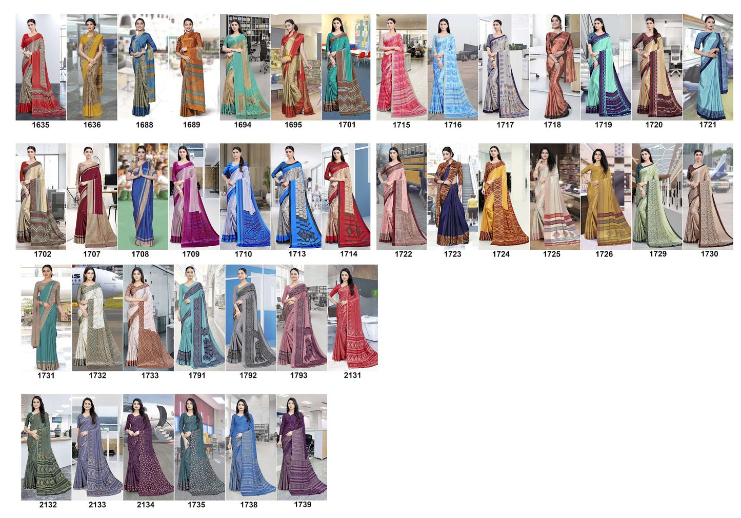 Naksha-Vol 5 Bansi Fashion Uniform Sarees