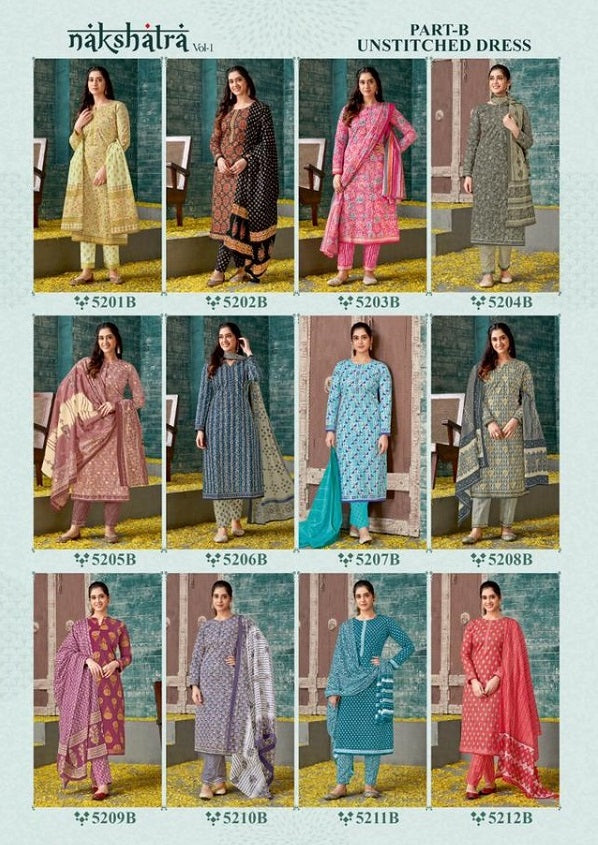 Nakshatra Vol 1 Kala Cotton Dress Material