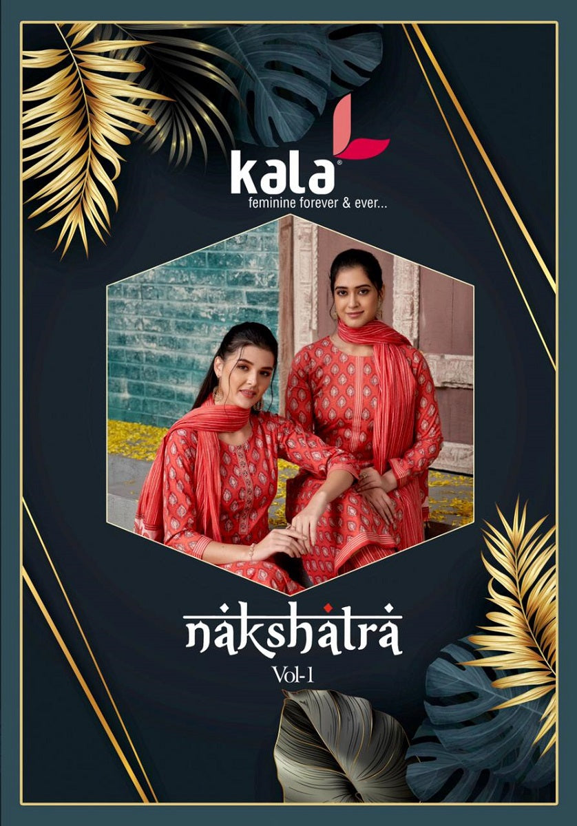 Nakshatra Vol 1 Kala Cotton Readymade Pant Style Suits