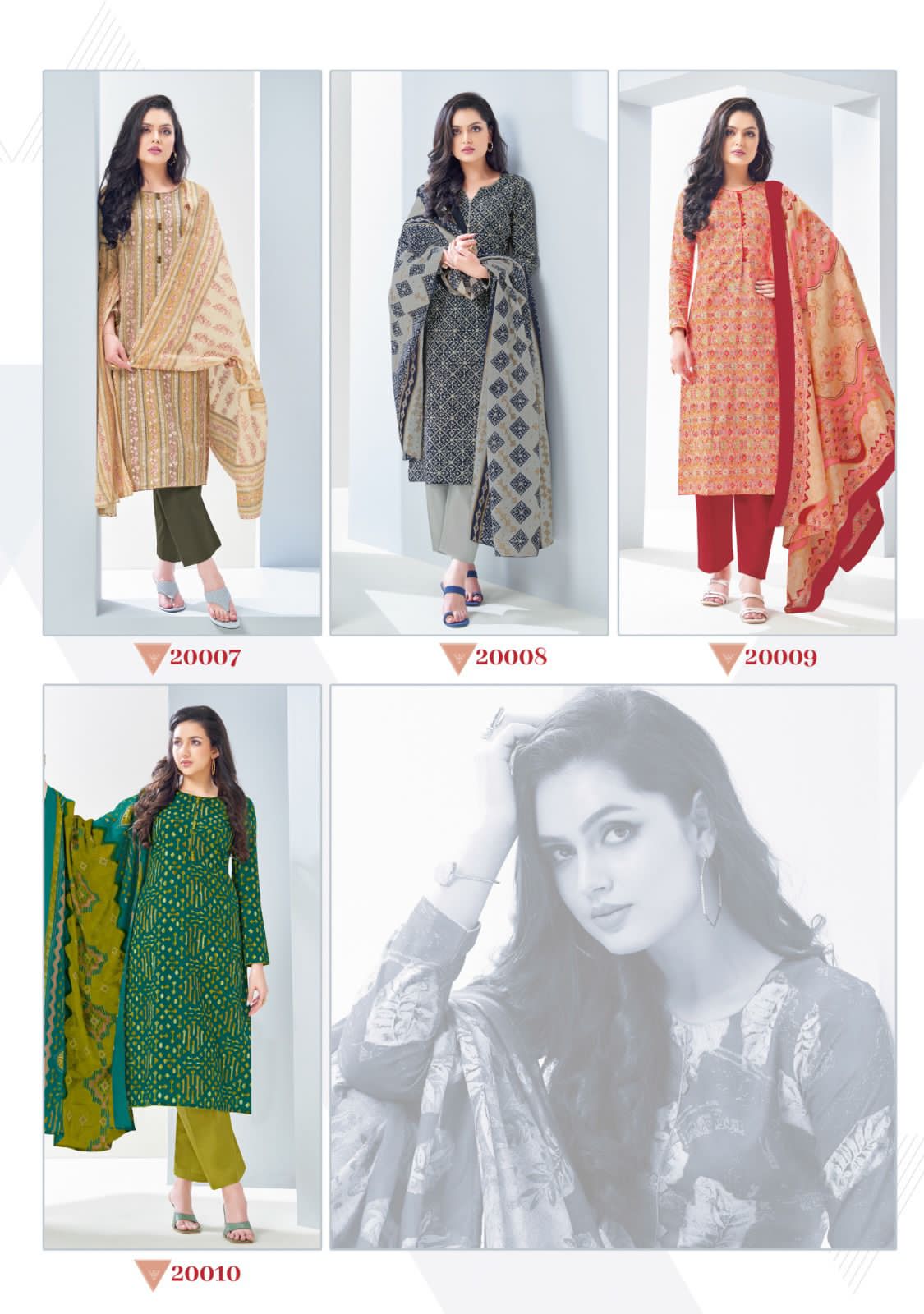 Nargis Cotton Vol 20 Suryajyoti Cotton Readymade Pant Style Suits