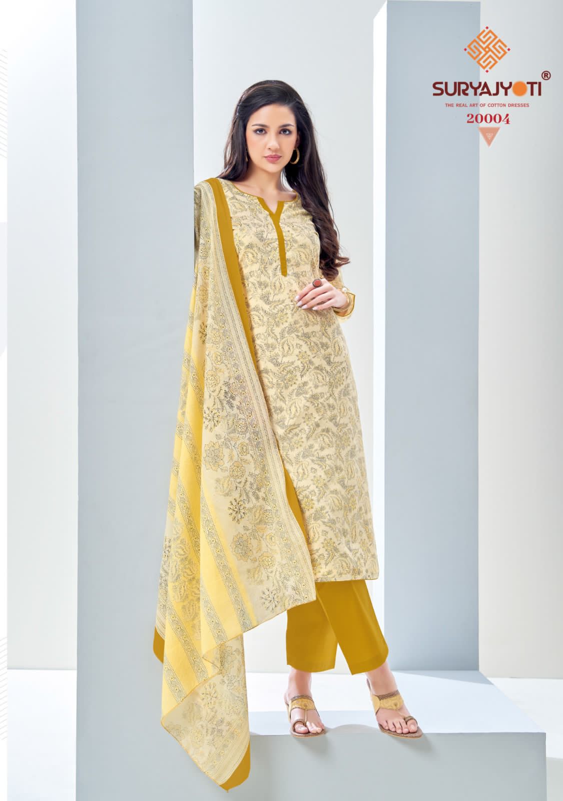 Nargis Cotton Vol 20 Suryajyoti Cotton Readymade Pant Style Suits