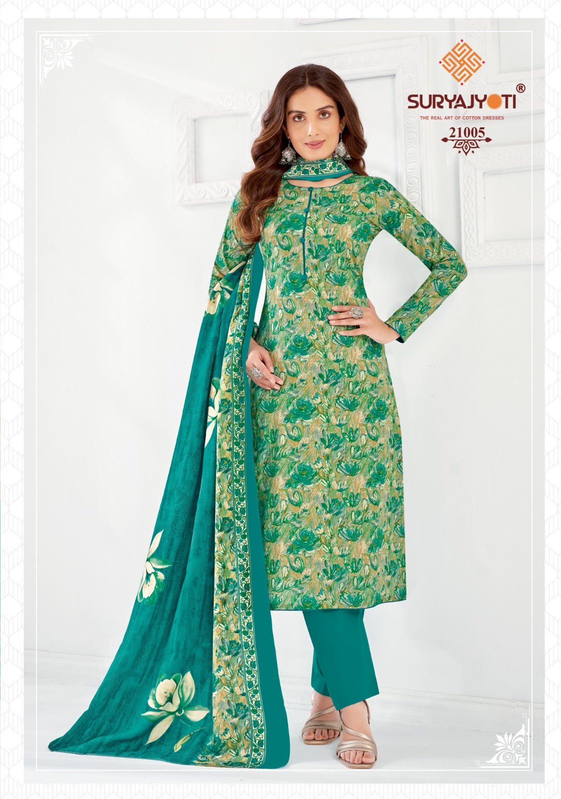 Nargis Cotton Vol 21 Suryajyoti Cotton Dress Material