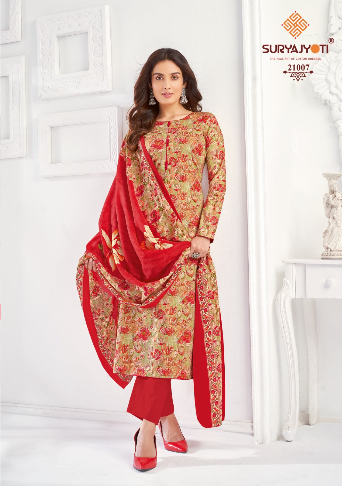 Nargis Cotton Vol 21 Suryajyoti Cotton Dress Material