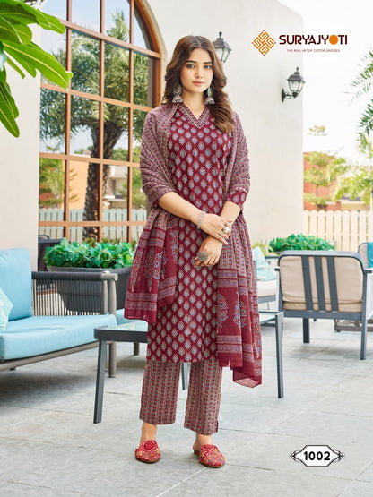 Natasha Vol 1 Suryajyoti Lawn Cotton Readymade Pant Style Suits