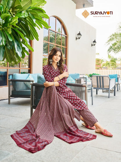 Natasha Vol 1 Suryajyoti Lawn Cotton Readymade Pant Style Suits