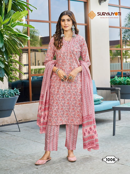 Natasha Vol 1 Suryajyoti Lawn Cotton Readymade Pant Style Suits