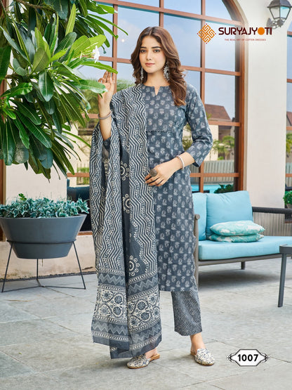Natasha Vol 1 Suryajyoti Lawn Cotton Readymade Pant Style Suits