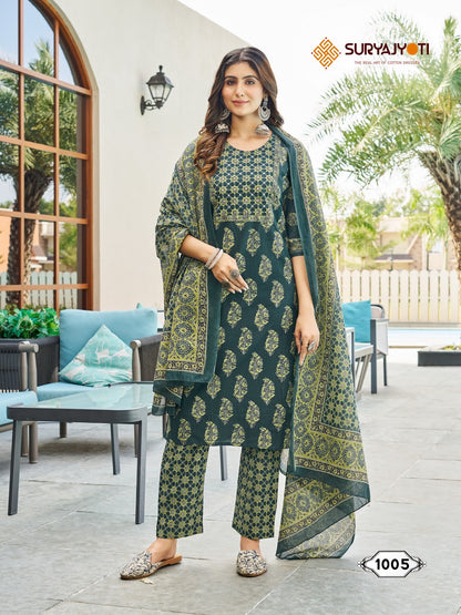 Natasha Vol 1 Suryajyoti Lawn Cotton Readymade Pant Style Suits