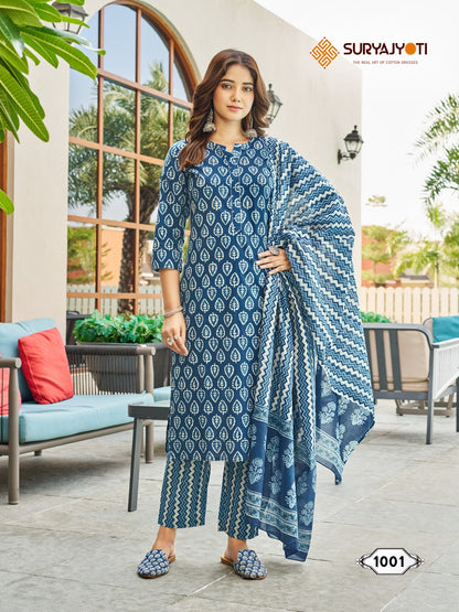 Natasha Vol 1 Suryajyoti Lawn Cotton Readymade Pant Style Suits
