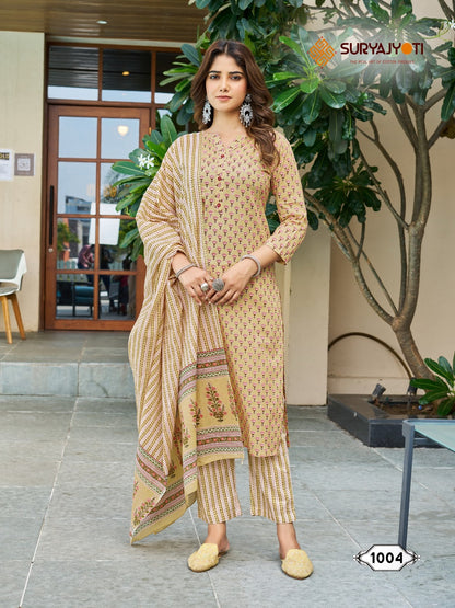 Natasha Vol 1 Suryajyoti Lawn Cotton Readymade Pant Style Suits