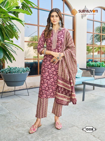 Natasha Vol 1 Suryajyoti Lawn Cotton Readymade Pant Style Suits