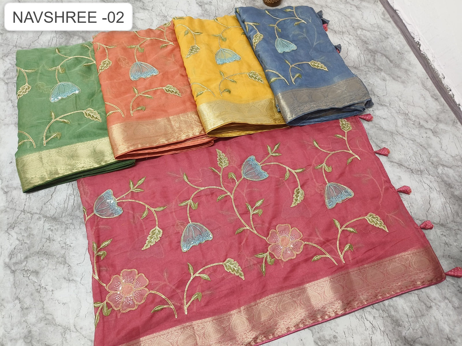 Navshree-2 Kalpveli Organza Sarees