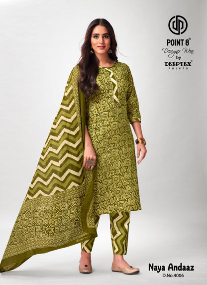 Naya Andaaz Vol 4 Deeptex Prints Cotton Readymade Pant Style Suits