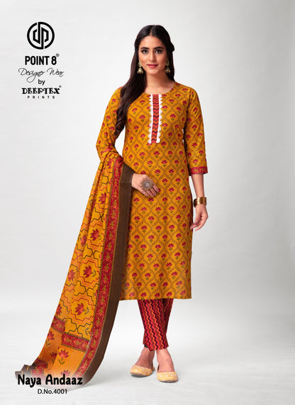 Naya Andaaz Vol 4 Deeptex Prints Cotton Readymade Pant Style Suits