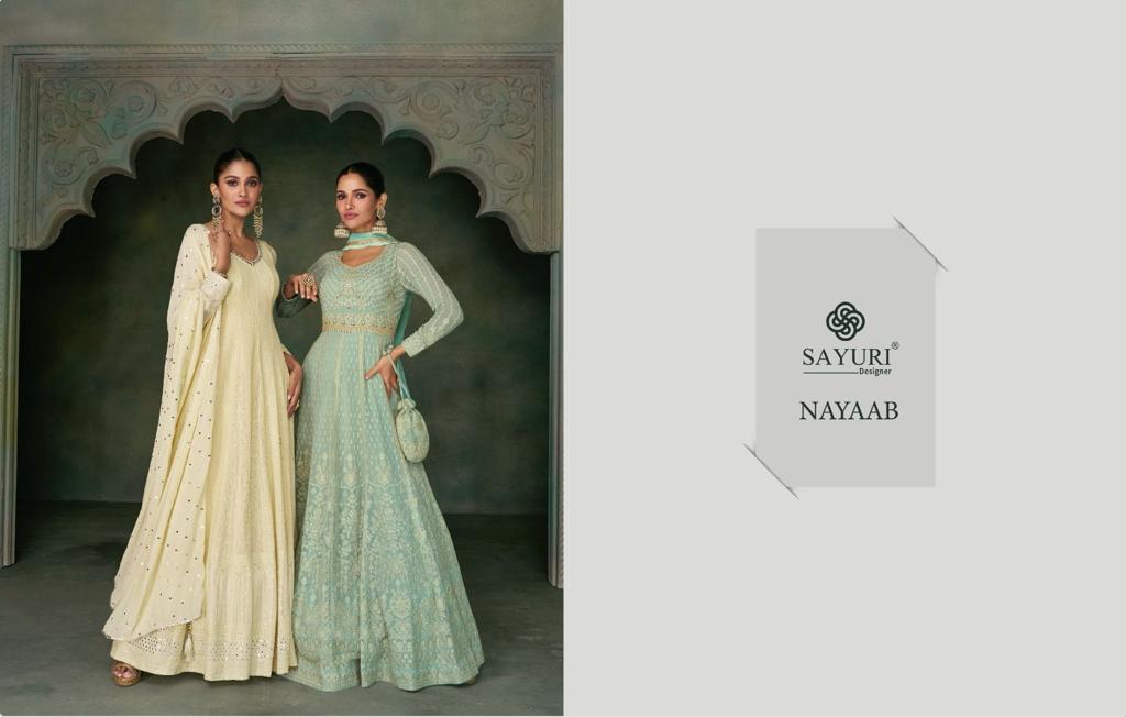 Nayaab Sayuri Georgette Gown Dupatta Set