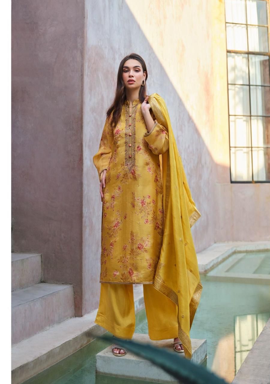 Nayanika Varsha Fashions Viscose Simmer Pant Style Suits