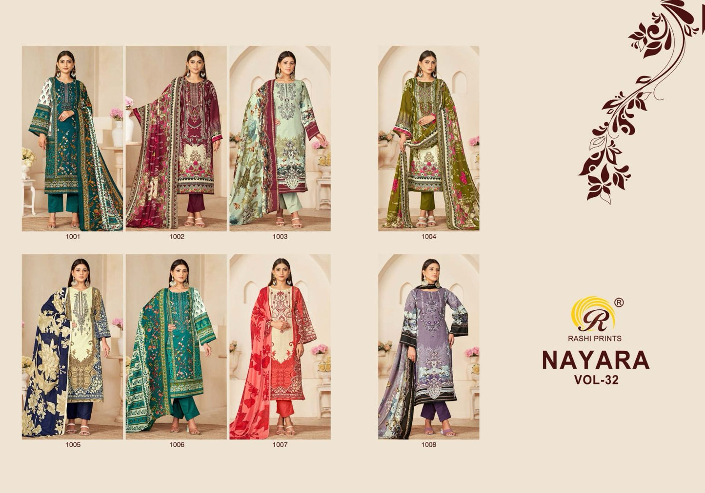 Nayara Vol 32 Rashi Prints Cambric Cotton Karachi Salwar Suits