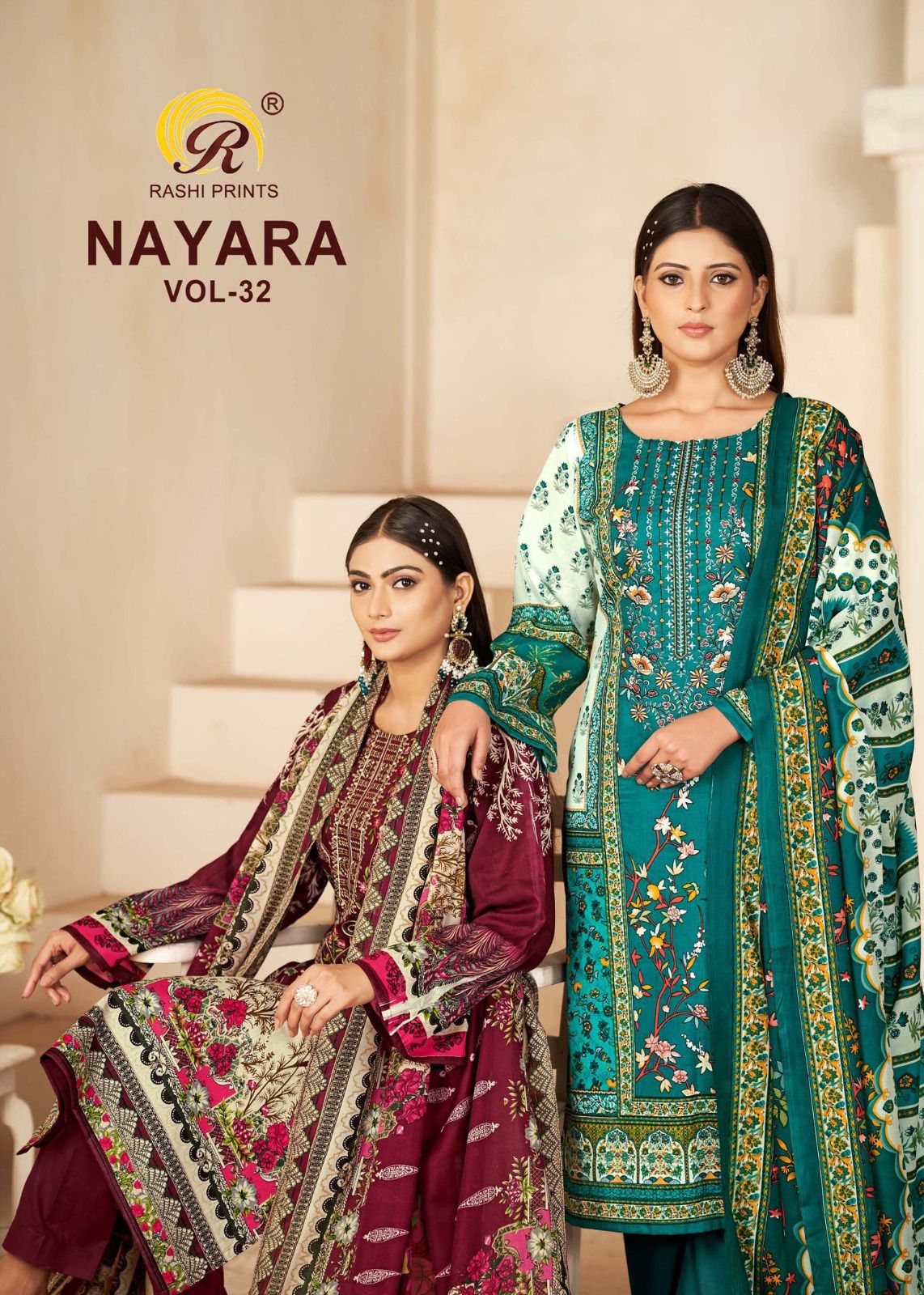 Nayara Vol 32 Rashi Prints Cambric Cotton Karachi Salwar Suits
