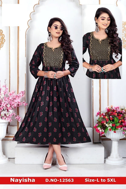 Nayisha Zoya Rayon Anarkali Kurtis