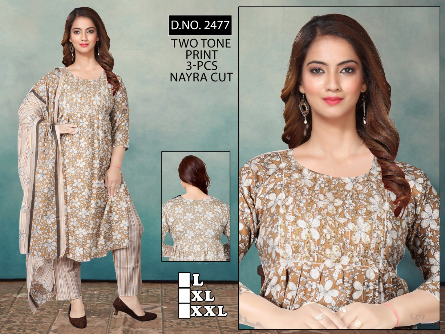 Nayra Cut 2011 Trahul Two Tone Readymade Pant Style Suits