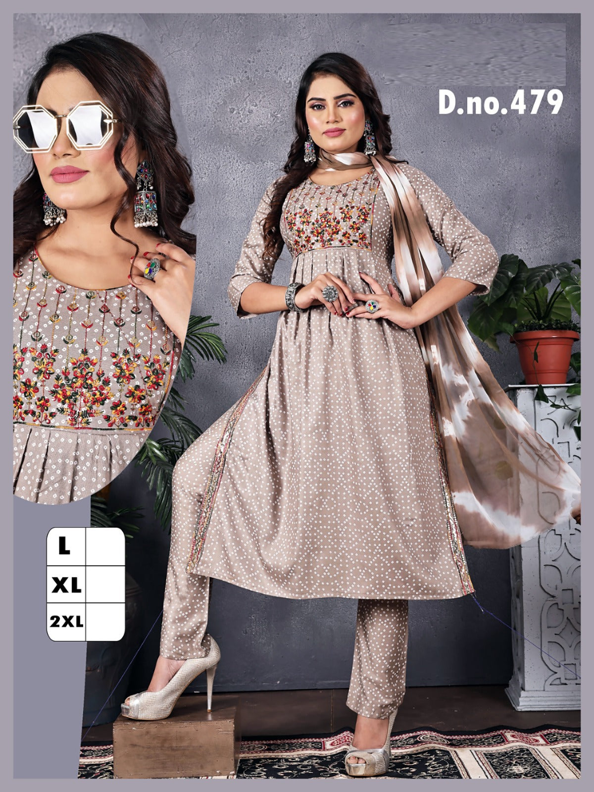 Nayra Cut 2211 Kh Readymade Pant Style Suits