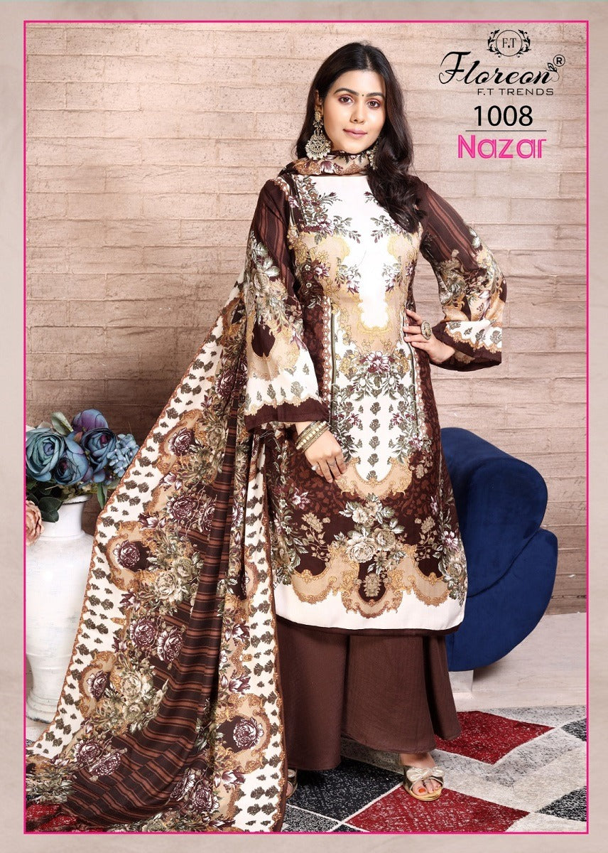 Nazar Floreon Trendz Karachi Pashmina Salwar Suits