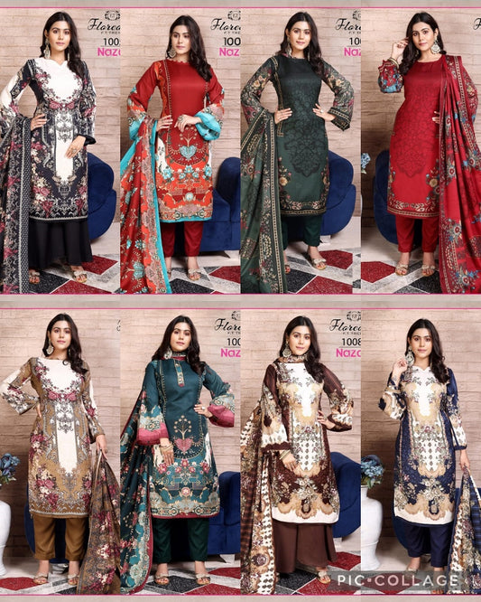 Nazar Floreon Trendz Karachi Pashmina Salwar Suits