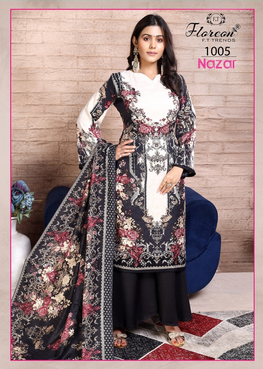 Nazar Floreon Trendz Karachi Pashmina Salwar Suits
