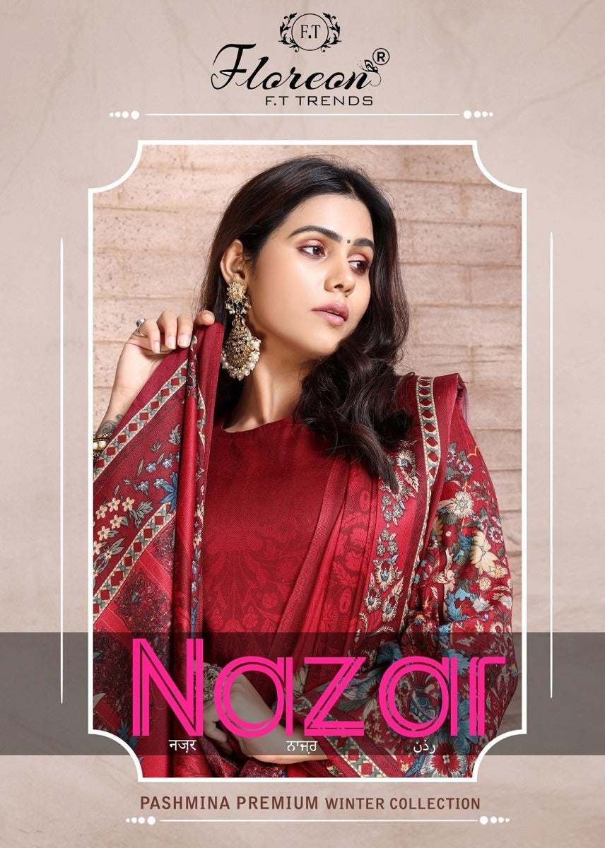 Nazar Floreon Trendz Karachi Pashmina Salwar Suits