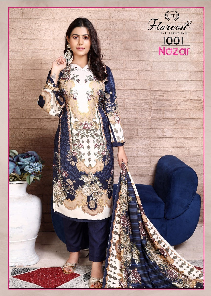 Nazar Floreon Trendz Karachi Pashmina Salwar Suits