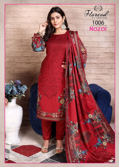 Nazar Floreon Trendz Karachi Pashmina Salwar Suits