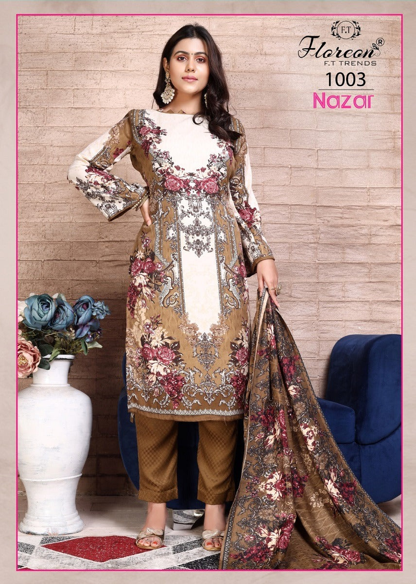 Nazar Floreon Trendz Karachi Pashmina Salwar Suits