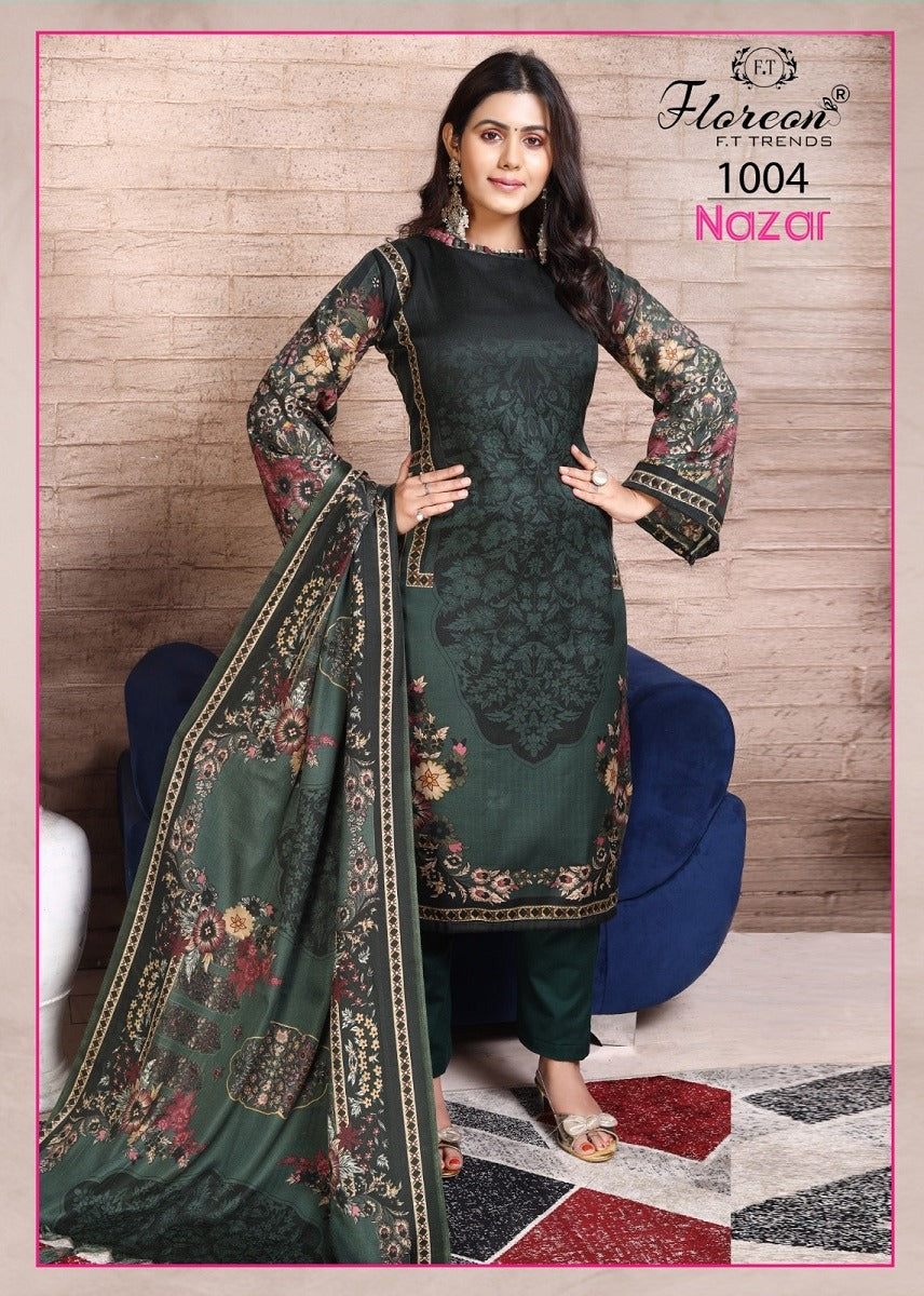 Nazar Floreon Trendz Karachi Pashmina Salwar Suits