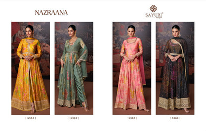 Nazraana Sayuri Georgette Readymade Pant Style Suits