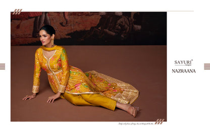 Nazraana Sayuri Georgette Readymade Pant Style Suits