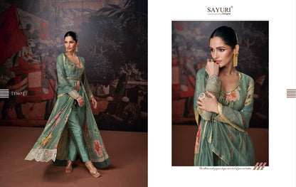 Nazraana Sayuri Georgette Readymade Pant Style Suits