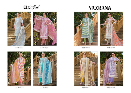 Nazrana Zulfat Designer Cotton Karachi Salwar Suits
