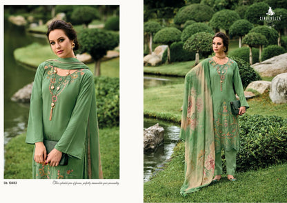 Needle Wonder Cinderella Viscose Pashmina Suits