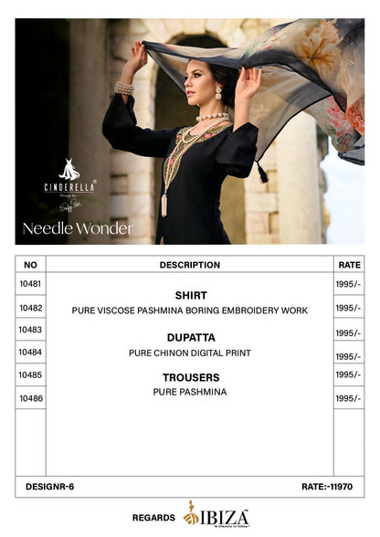 Needle Wonder Cinderella Viscose Pashmina Suits