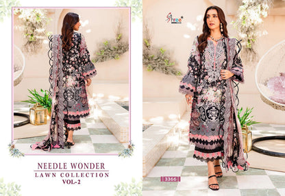 Needle Wonder Lawn Collection Vol 2 Shree Fabs Cotton Pakistani Patch Work Suits