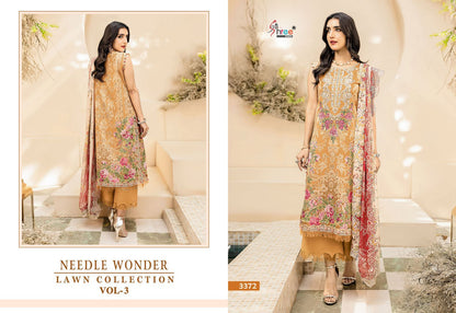 Needle Wonder Lawn Collection Vol 3 Shree Fabs Cotton Pakistani Patch Work Suits