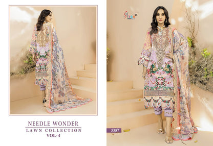 Needle Wonder Lawn Collection Vol 4 Shree Fabs Cotton Pakistani Patch Work Suits