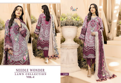 Needle Wonder Lawn Collection Vol 4 Shree Fabs Cotton Pakistani Patch Work Suits