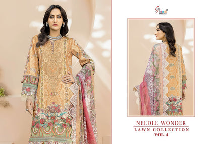 Needle Wonder Lawn Collection Vol 4 Shree Fabs Cotton Pakistani Patch Work Suits