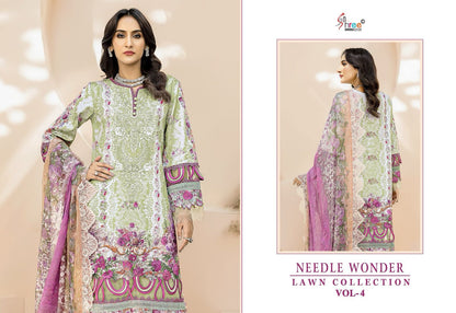 Needle Wonder Lawn Collection Vol 4 Shree Fabs Cotton Pakistani Patch Work Suits
