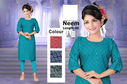 Neem-A Zoya Rayon Knee Length Kurtis