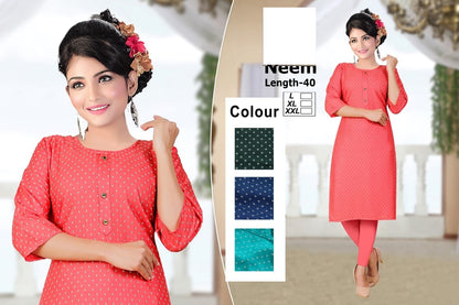 Neem-A Zoya Rayon Knee Length Kurtis