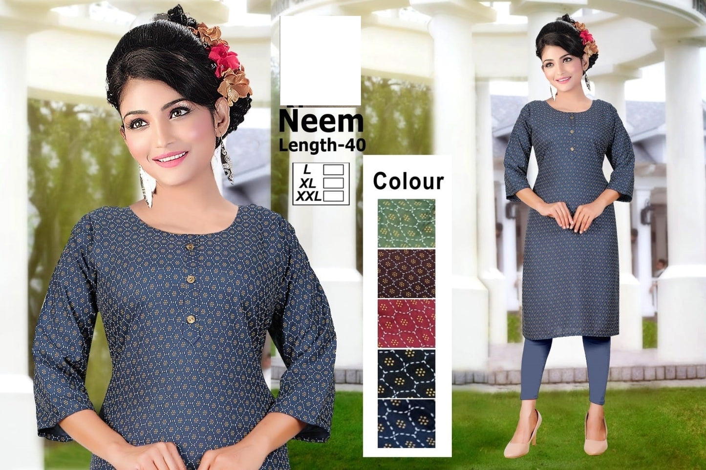 Neem-A Zoya Rayon Knee Length Kurtis