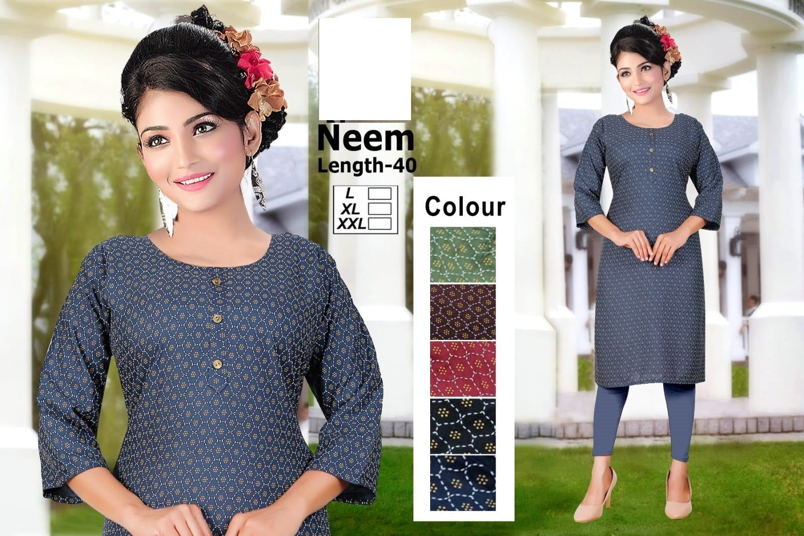 Neem-A Zoya Rayon Knee Length Kurtis