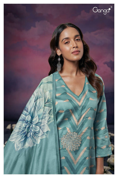 Nellie 2189 Ganga Cotton Silk Plazzo Style Suits